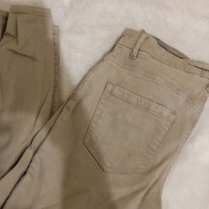 Khaki skinny jeans